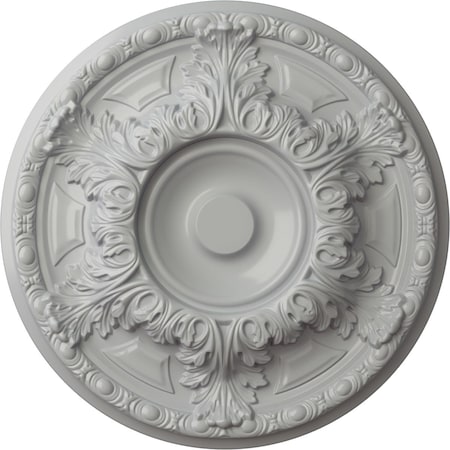 Ekena Millwork Granada Ceiling Medallion (Fits Canopies up to 7 1/8"), Hand-Painted Frost, 19"OD x 1 1/2"P CM19GAFRF